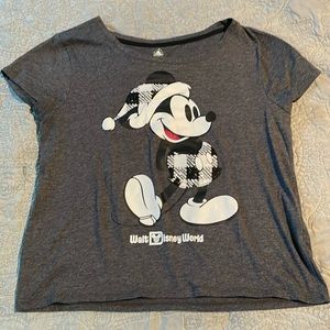 Santa Mickey Short Sleeve Shirt